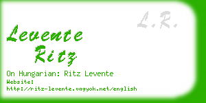 levente ritz business card